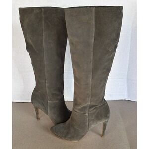 Joie Stop‎ & Stare Suede Knee High High Heel Boots 18" Tall Size 37 .5 - US 6.5